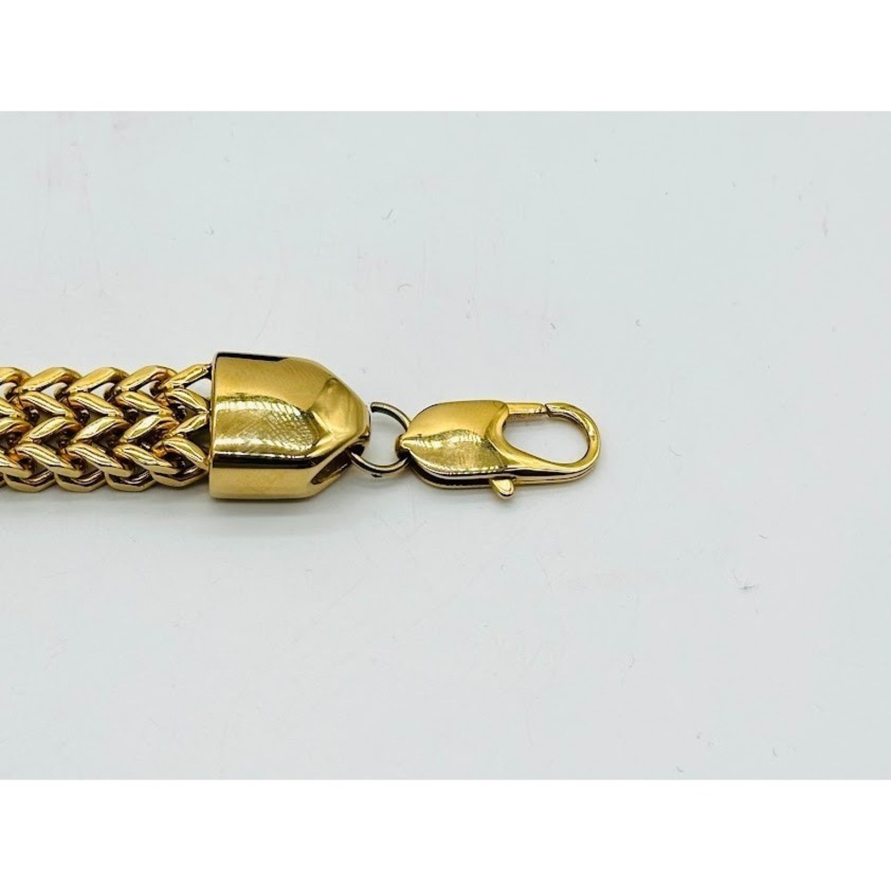Luxury Gold Lion Head Chain Bracelet Heavy Statement Unisex 8.5" Designer Style - Picture 10 of 14
